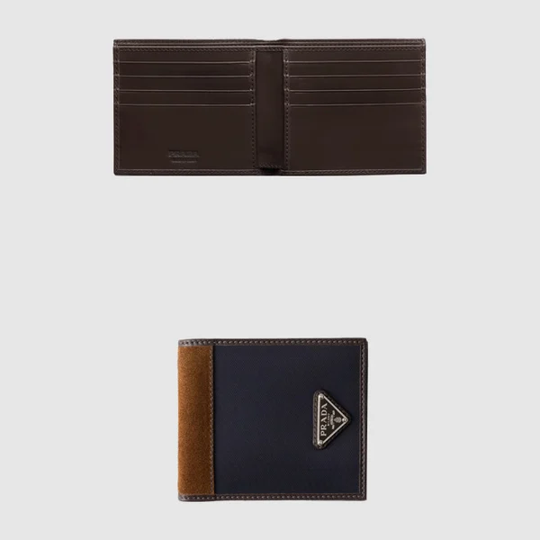 프라다 리나일론 및 가죽 지갑 2M0513